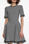 jacquard fabric mini dress