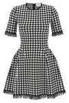jacquard fabric mini dress