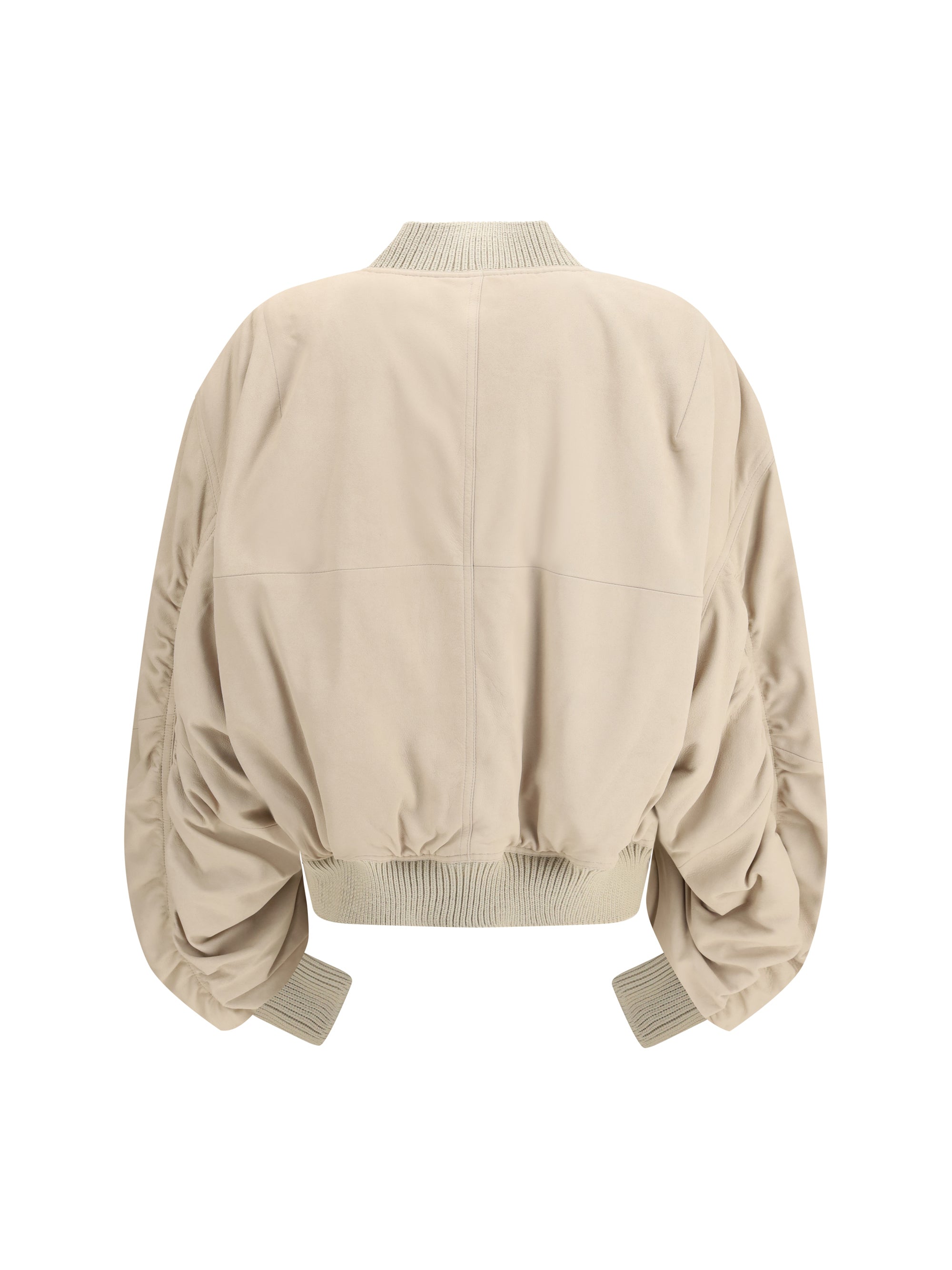secchia flight bomber in lamb leather