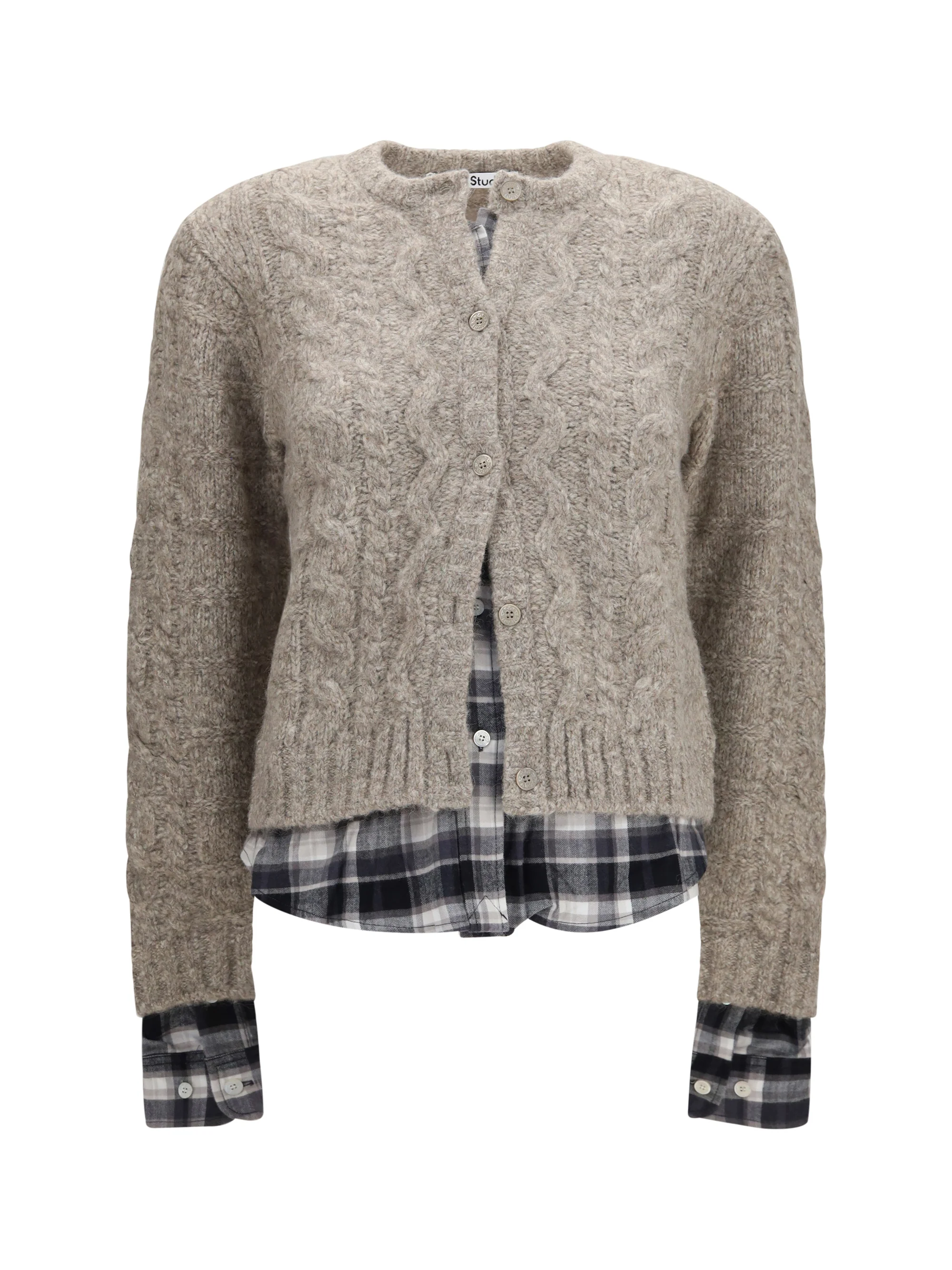 cable-knit cardigan