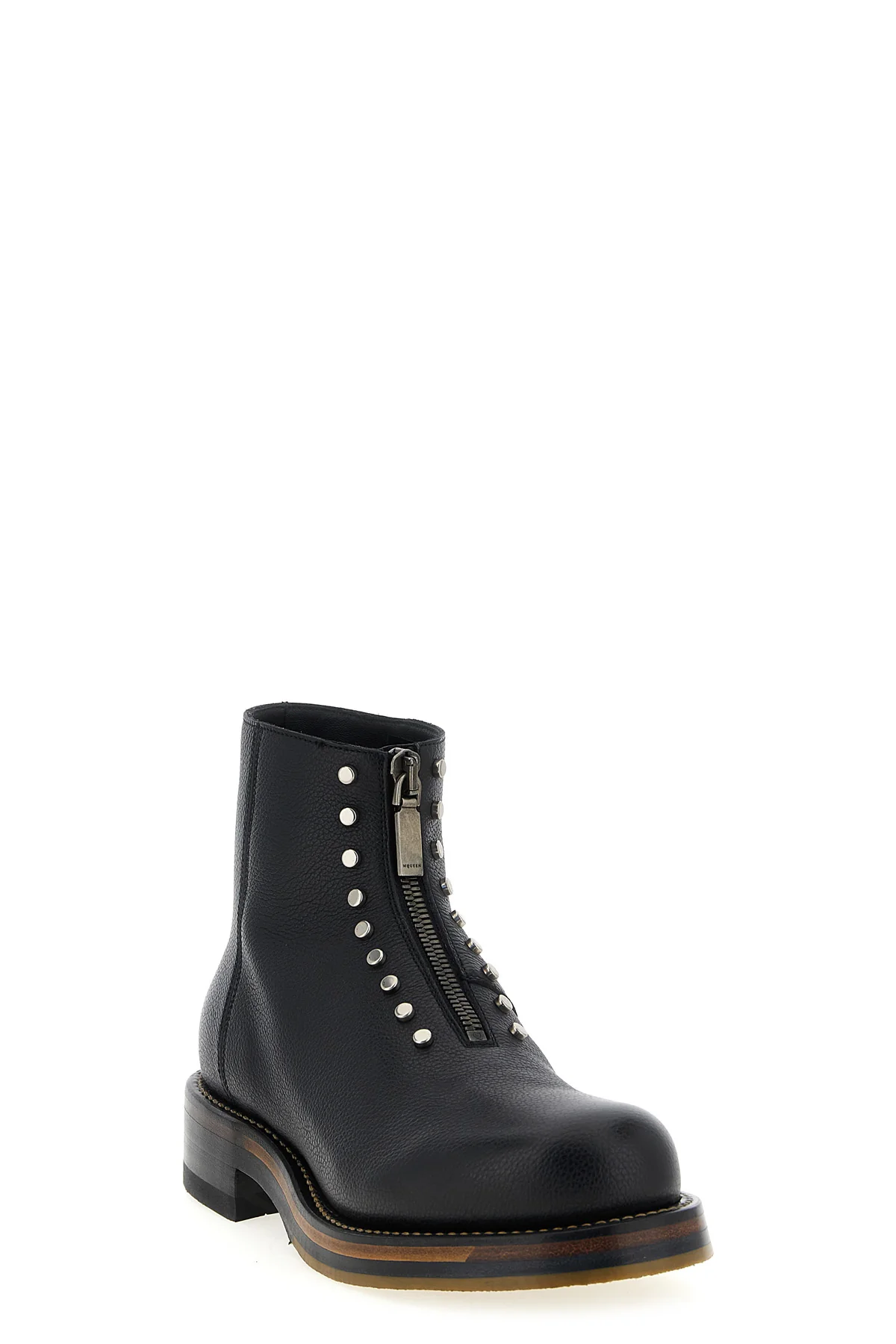 MCQUEEN 41 maker full-grain calf leather ankle boots