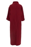 long coat in gg jacquard gucci rosso ancora fabric