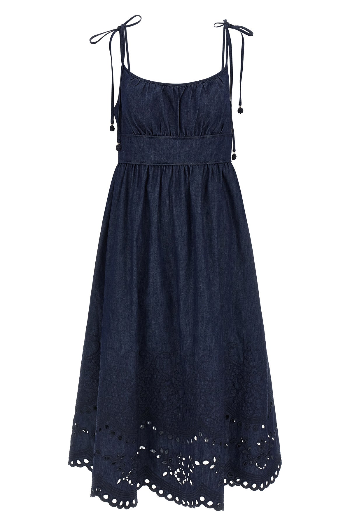 ZIMMERMANN 1 mahon cotton denim midi dress