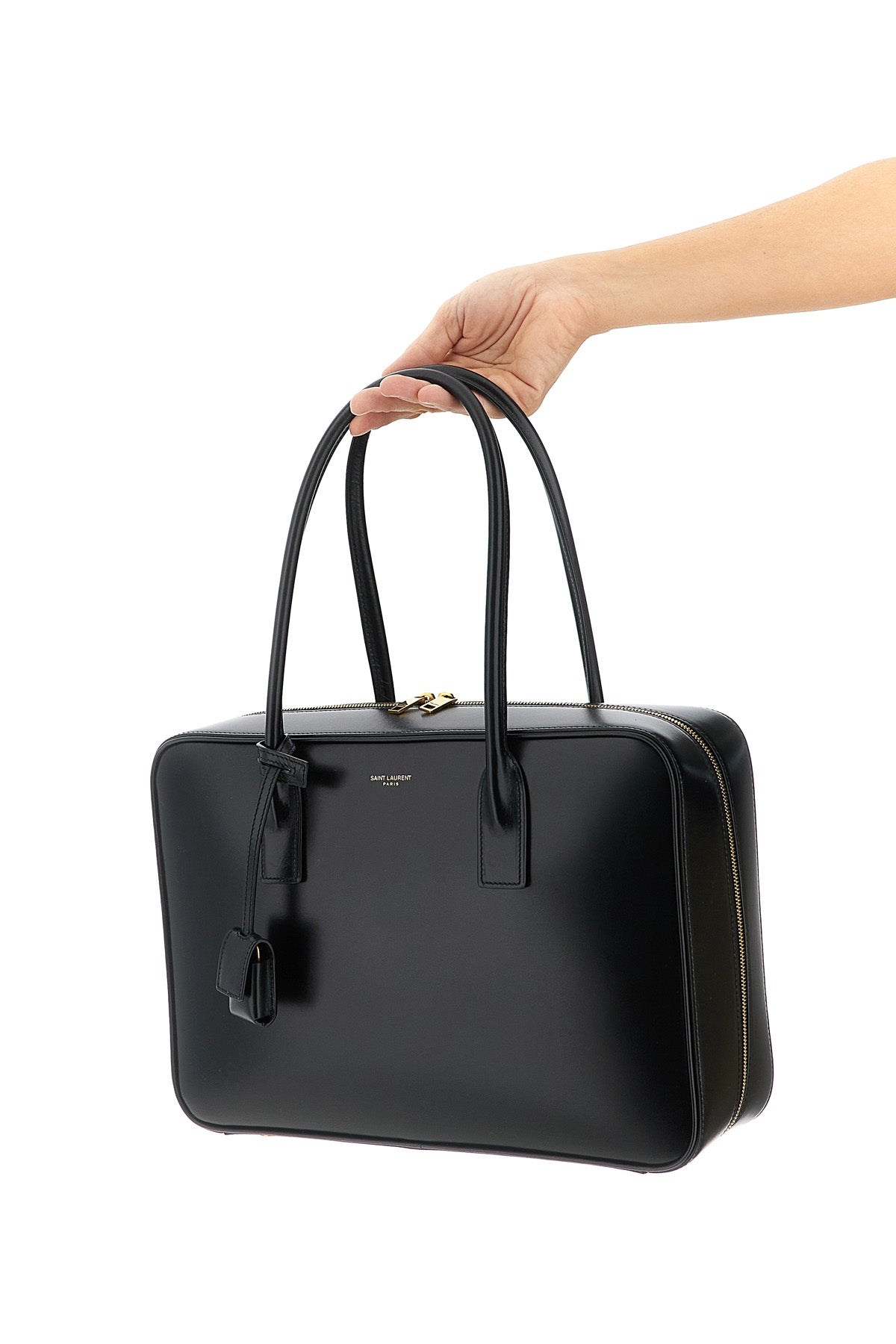 SAINT LAURENT OS sac de jour in box shoulder bag in smooth leather