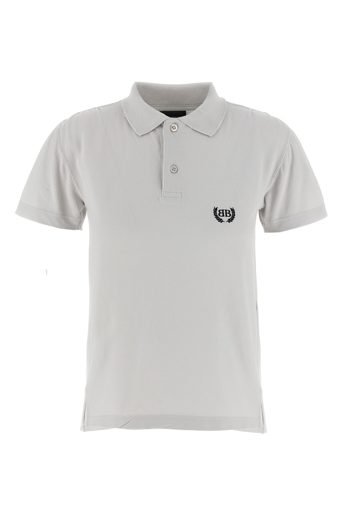 BALENCIAGA S used-effect cotton piqué polo shirt