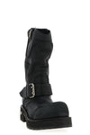 venom used-effect leather boots