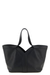 small y tote bag in finely textured leather