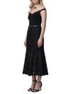 black lace midi skirt