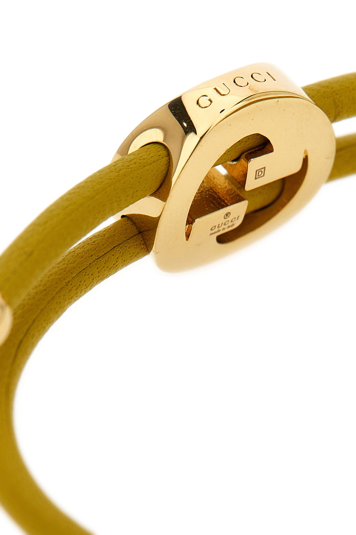 GUCCI OS tubular blondie leather bracelet