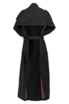 long cotton gabardine trench coat