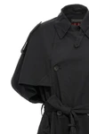 long cotton gabardine trench coat