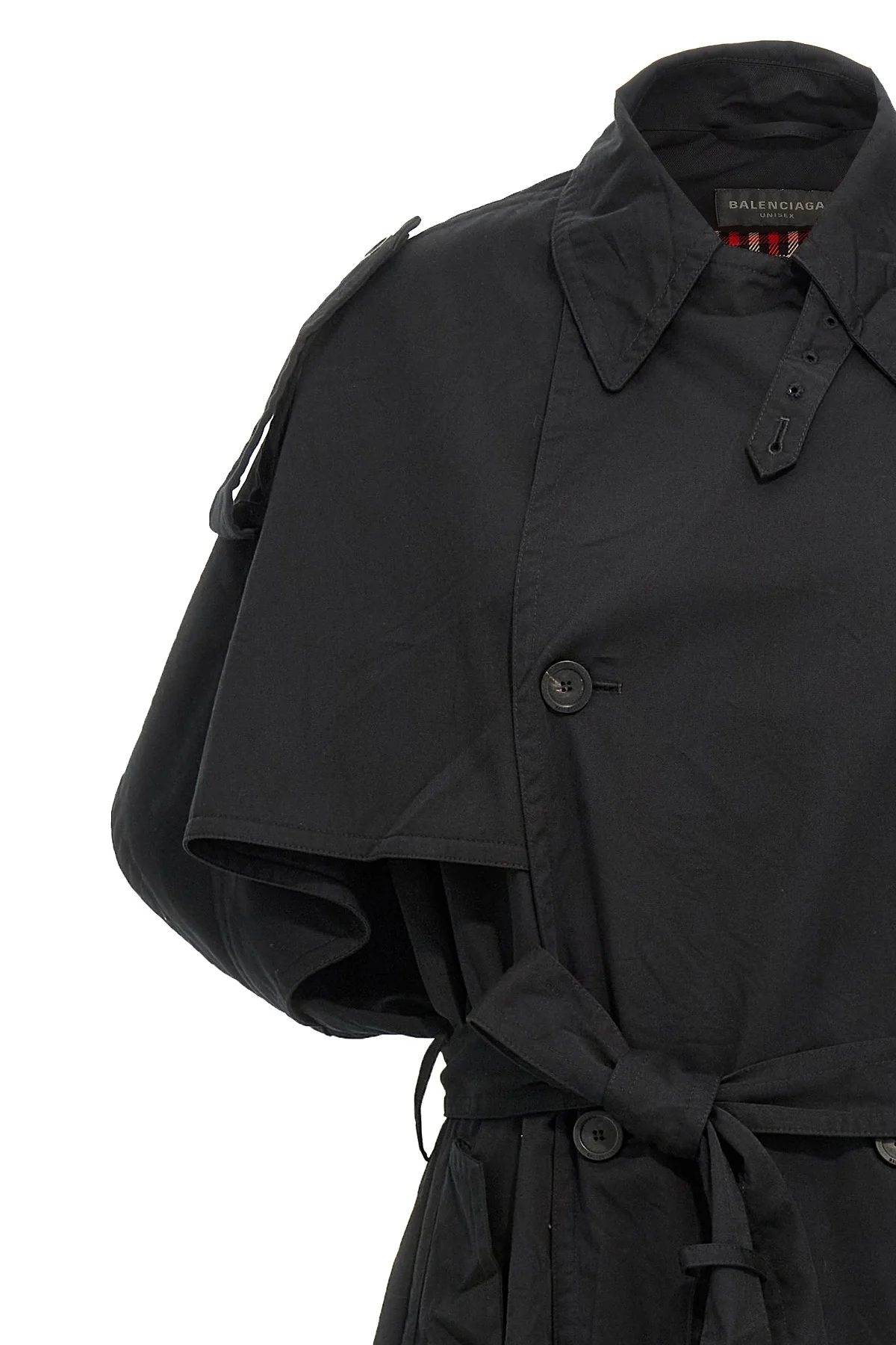 long cotton gabardine trench coat