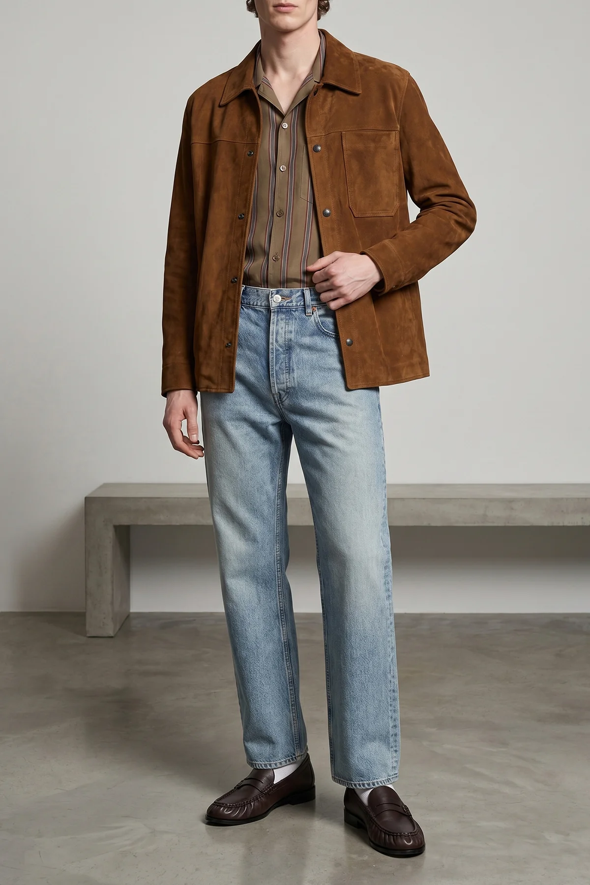 SAINT LAURENT 42 le loafer loafers in matte leather