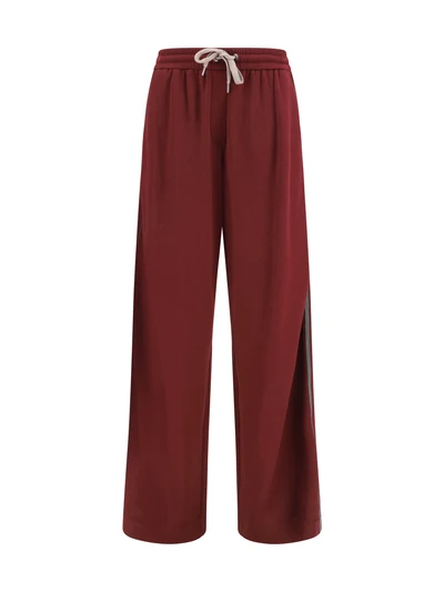 cotton and silk track pants
