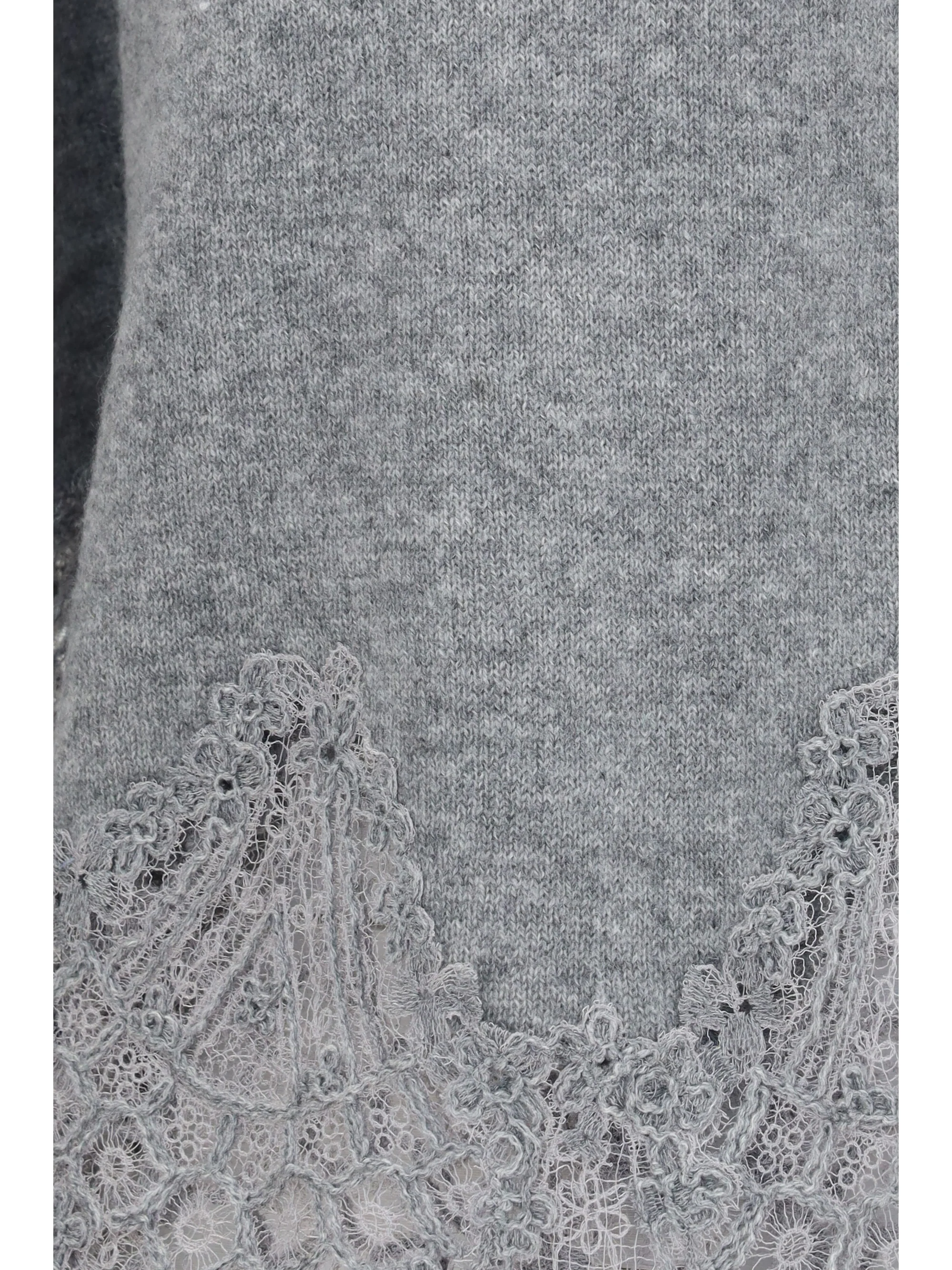 boat neck lace sweater