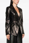 single-breasted nappa blazer