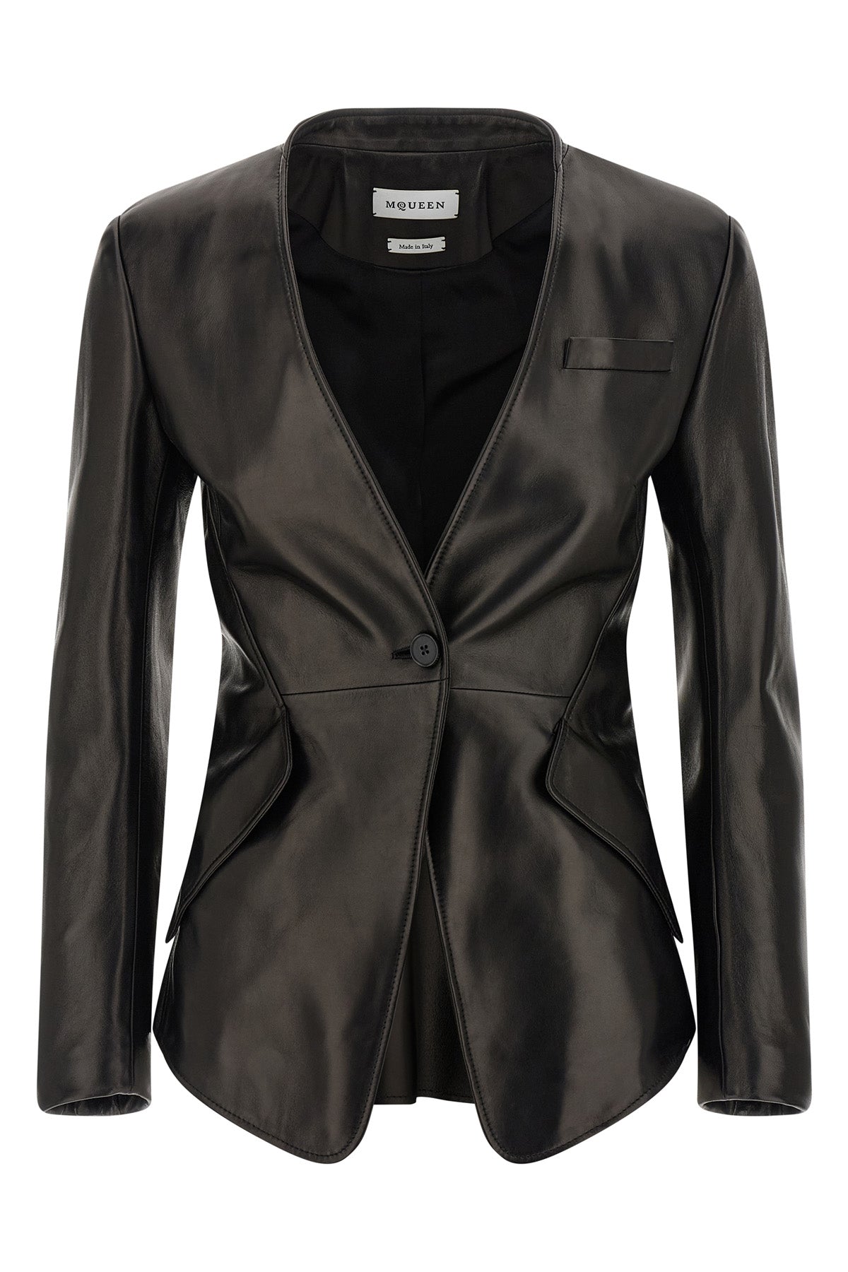 MCQUEEN 40 single-breasted nappa blazer