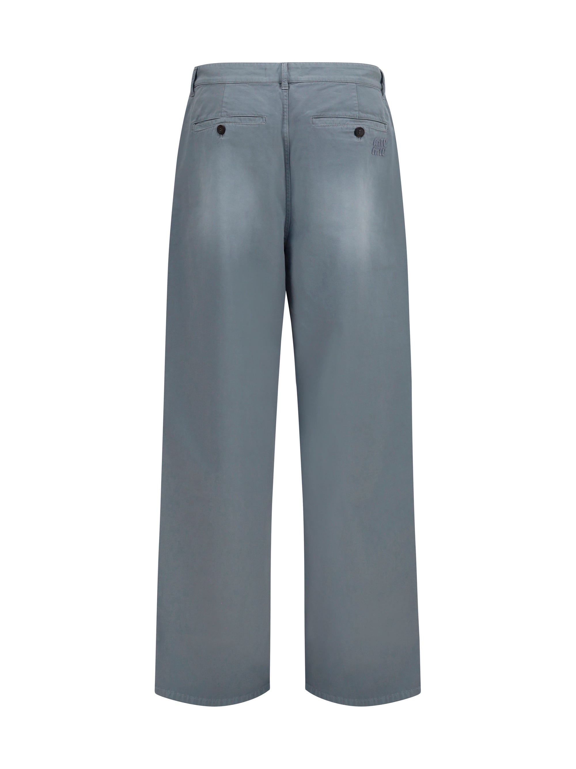 MIU MIU 38 garment-dyed wide-leg pants