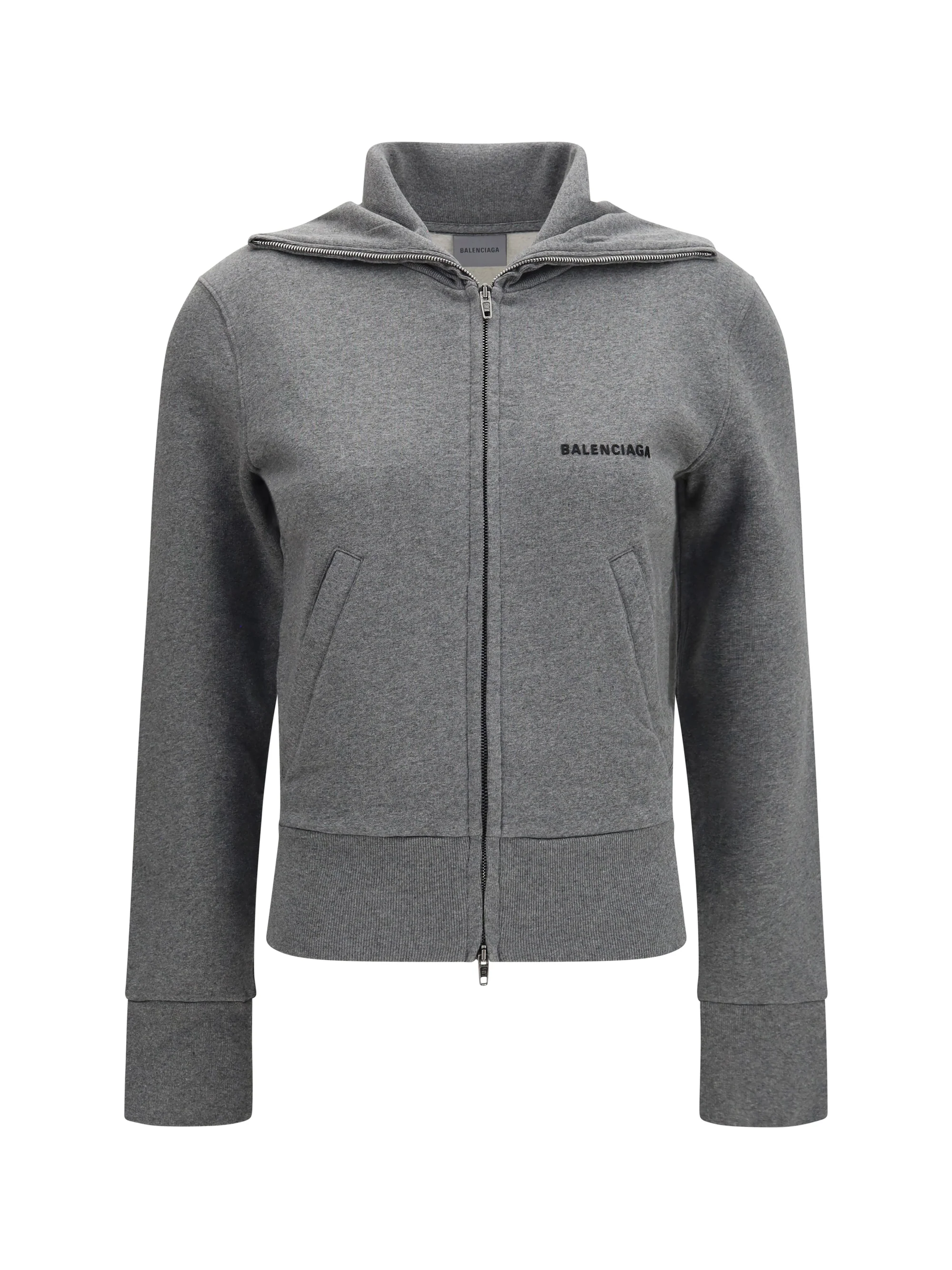 fitted zip-up hoodie