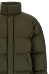 quilted and goose feather padded water-repellent canvas down jacket