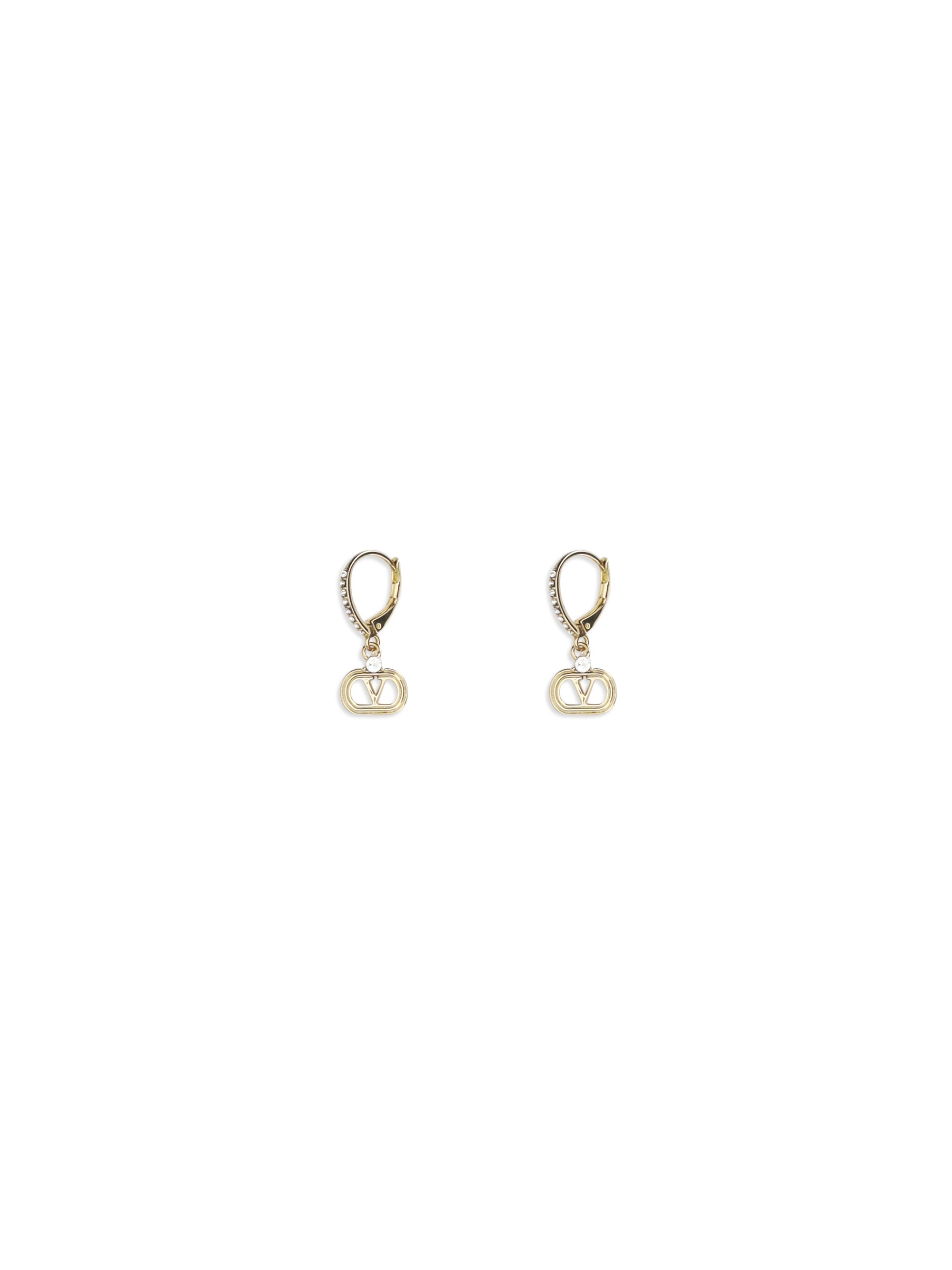 VALENTINO GARAVANI OS ovalette earrings in metal and swarovski® crystals