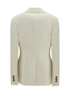 stretch wool blazer with embroidered lapels
