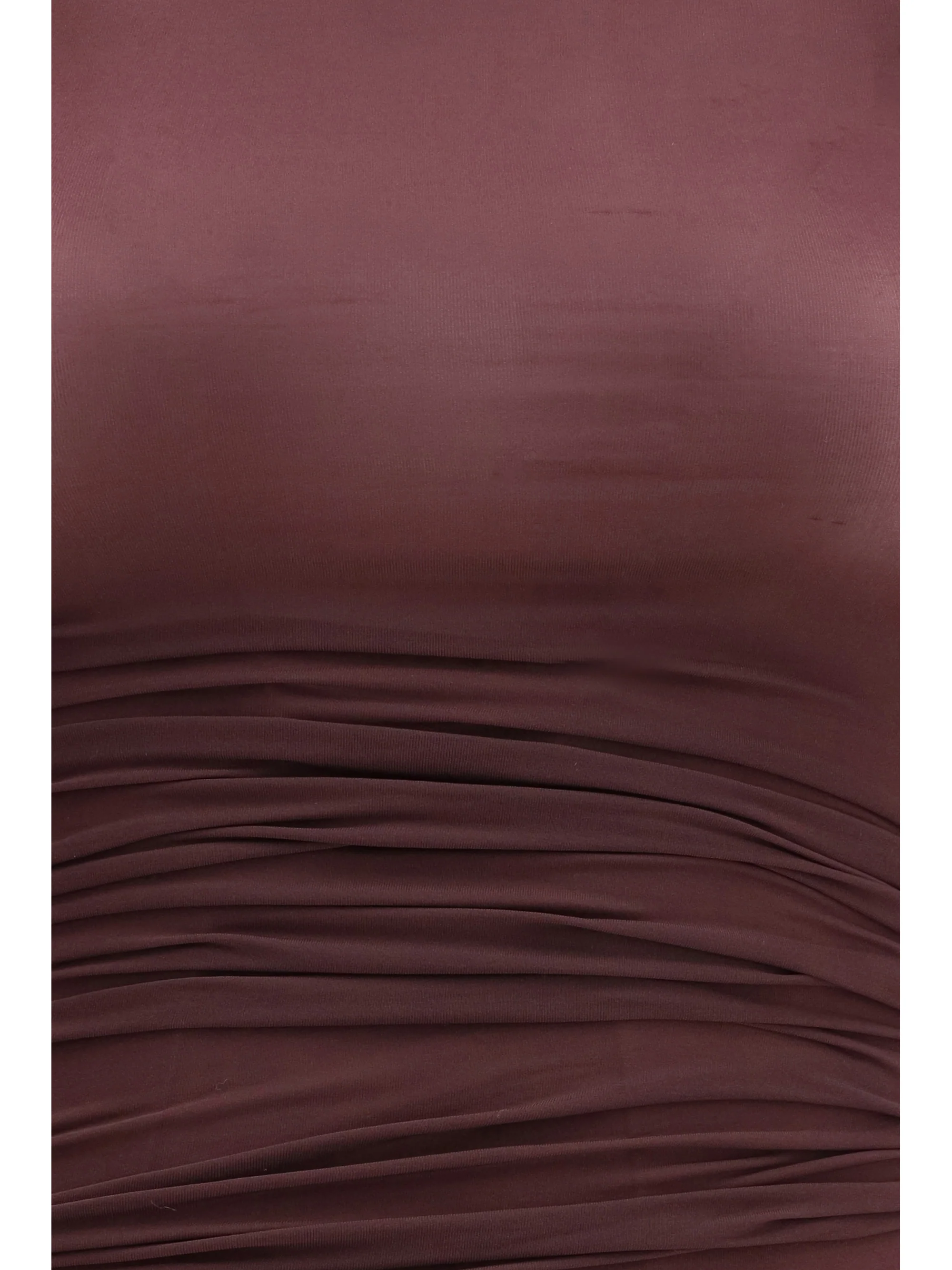 asymmetric semi-sheer midi dress