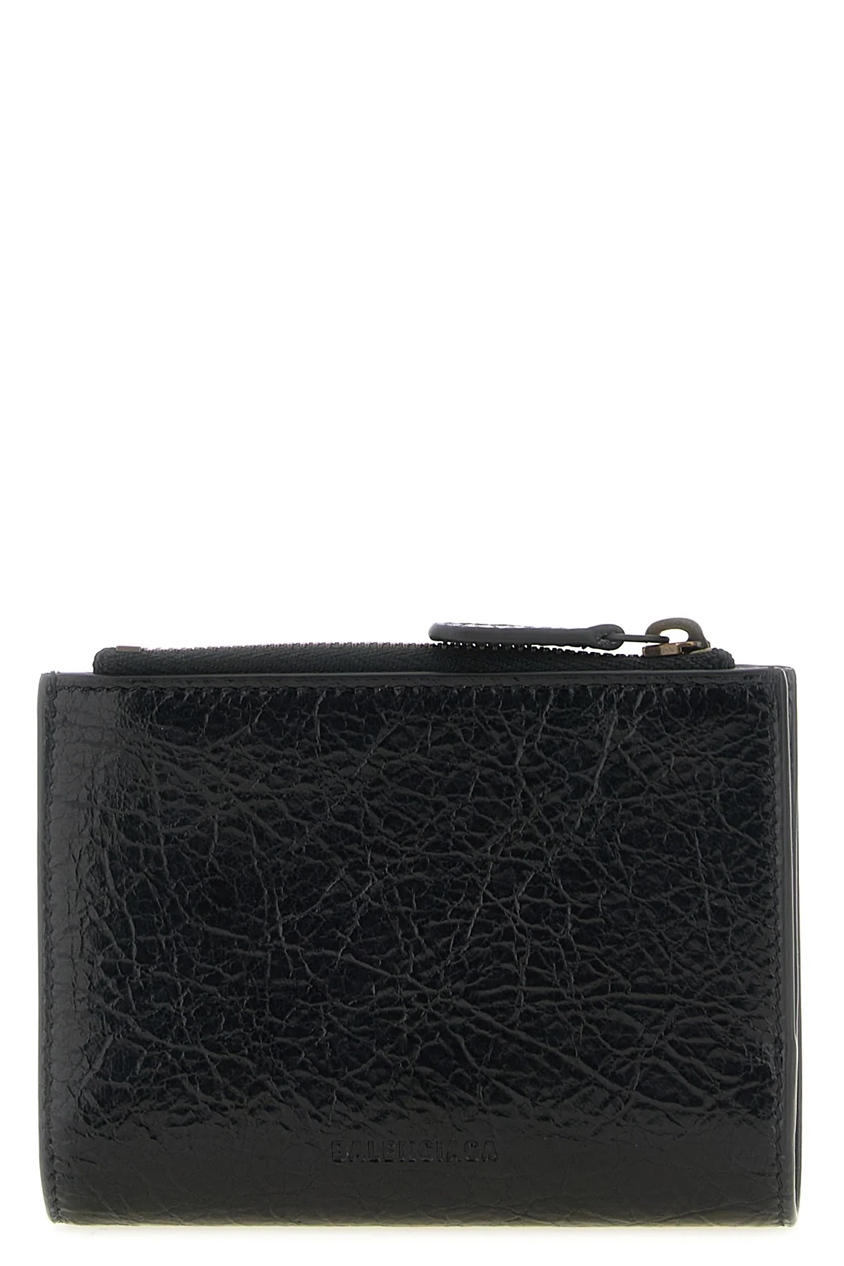 the bi-fold balenciaga le city wallet in arena lambskin leather stands out for