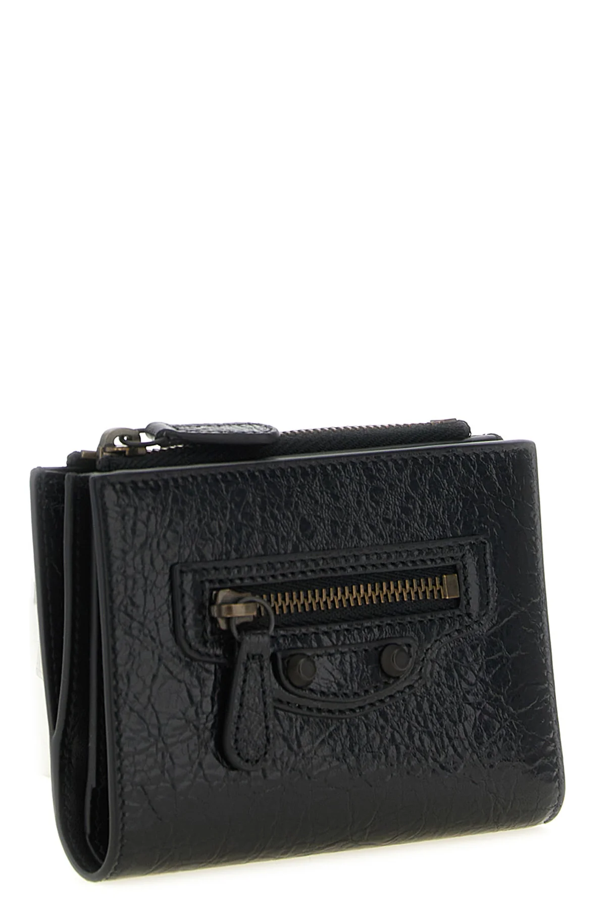 the bi-fold balenciaga le city wallet in arena lambskin leather stands out for