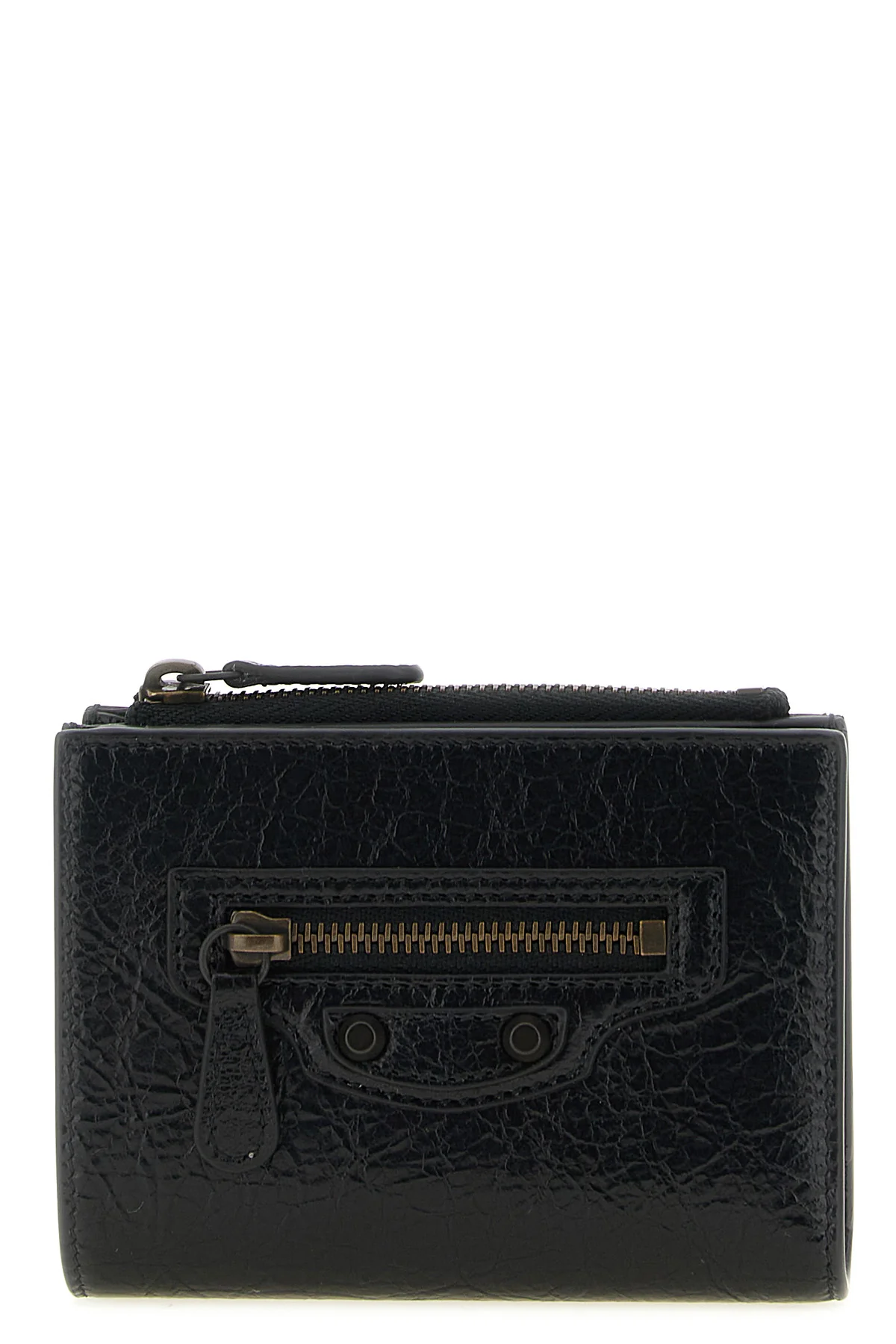the bi-fold balenciaga le city wallet in arena lambskin leather stands out for