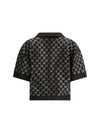 wool lamé tweed top