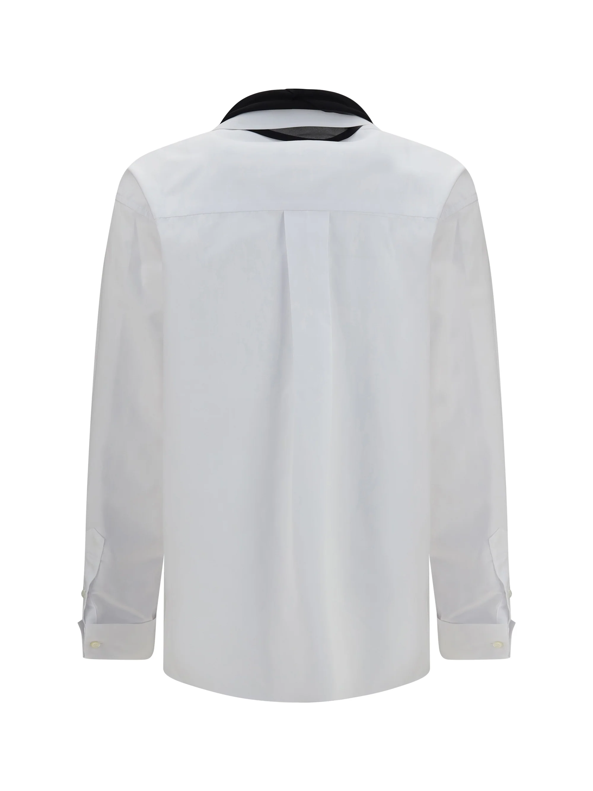 cotton poplin scarf shirt