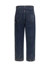wide-leg jeans with belt