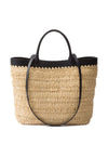 Small Crochet Leather Tote
