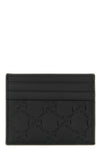 gg emblem smooth leather and smooth leather card holder