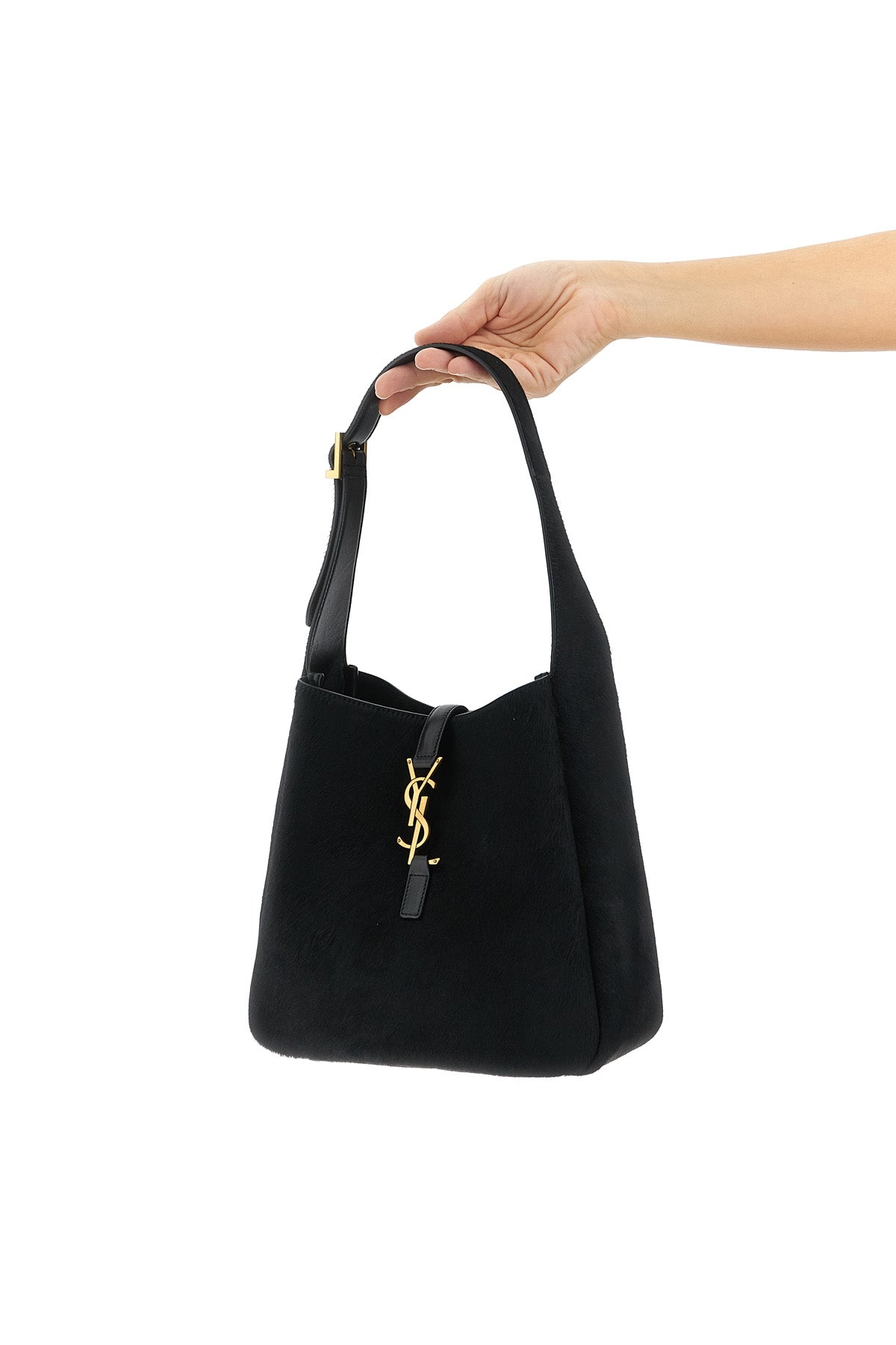 SAINT LAURENT OS small le 5 à 7 shoulder bag in pony-effect leather and smooth leather