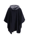 padded wool blend cape