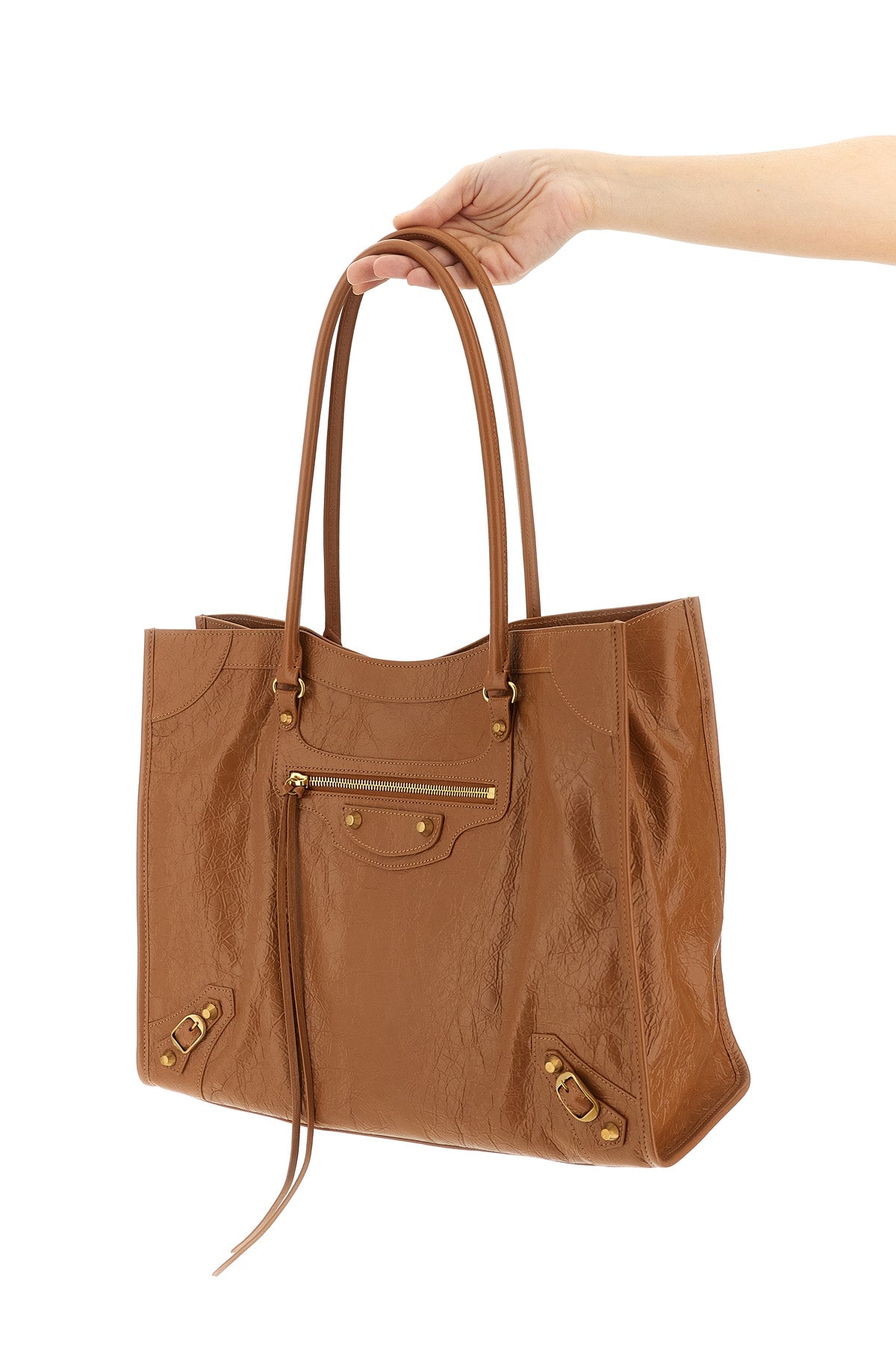 BALENCIAGA OS arena tote le city m shoulder bag in lambskin