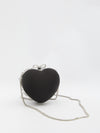 multi crystal heart clutch bag