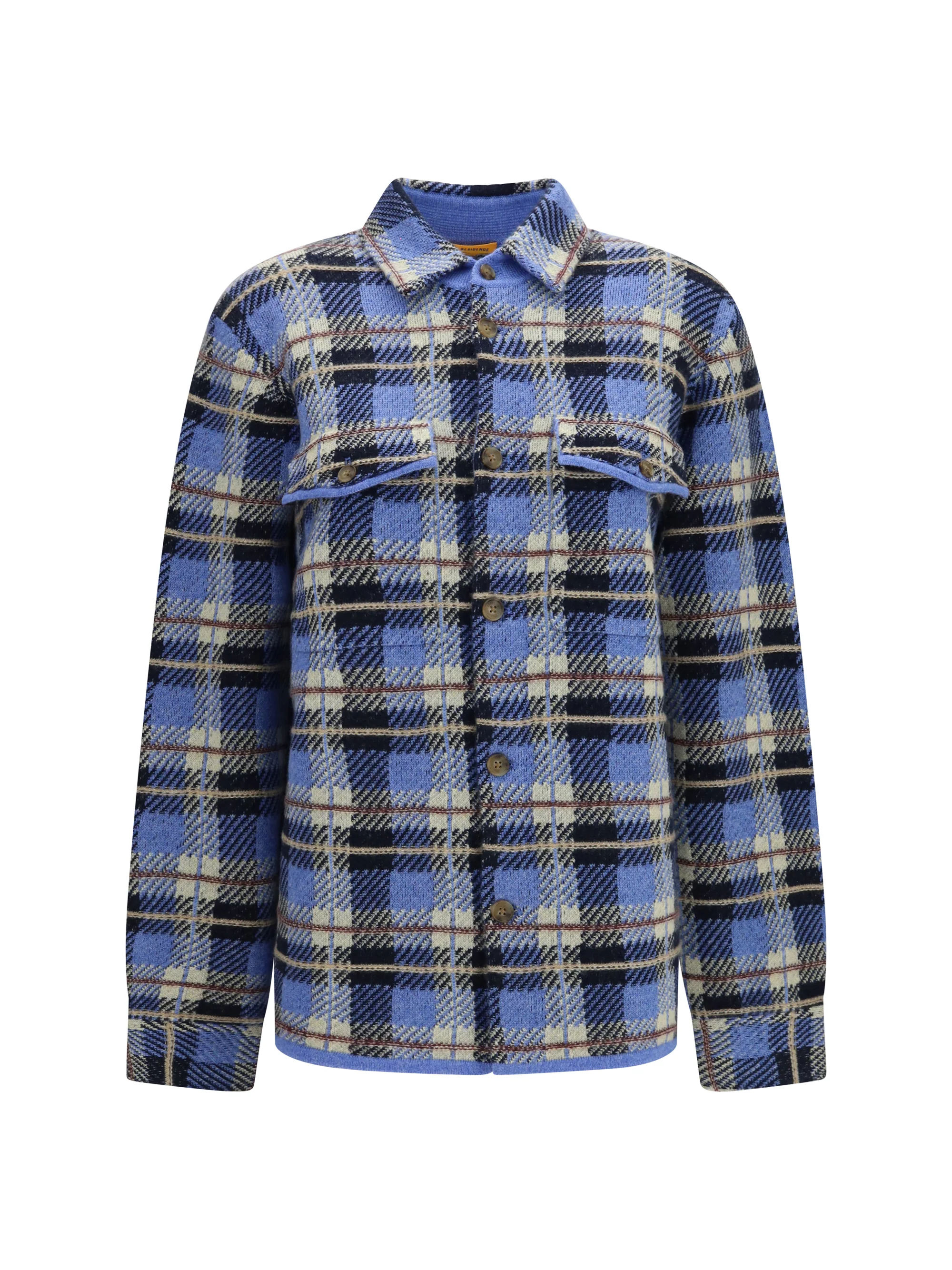 checked cashmere shirt