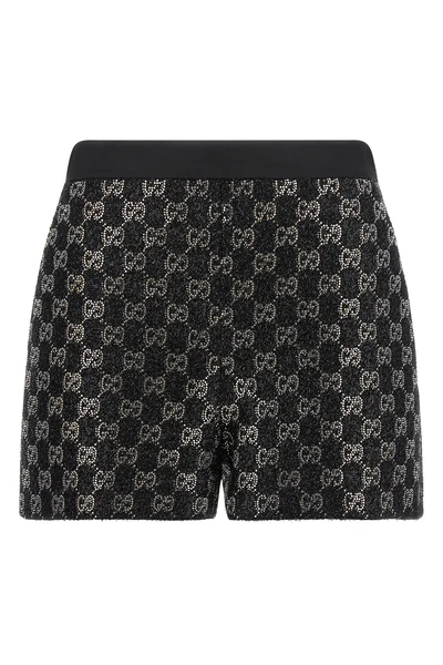gucci shorts redefine evening elegance through a high-waisted tailored silhouett