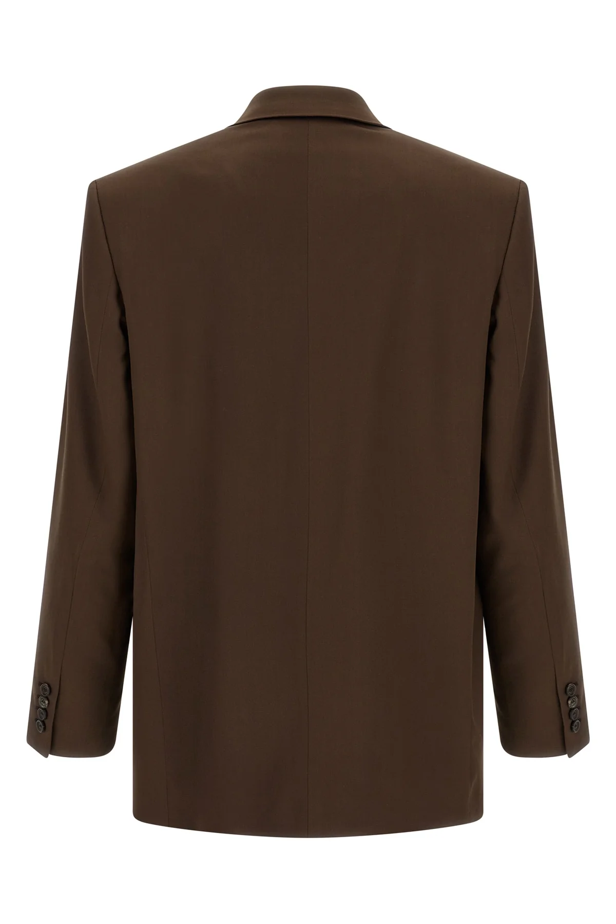 double-breasted blazer in silk satin