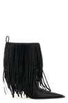 avenue fringe ankle boots in matte calf leather