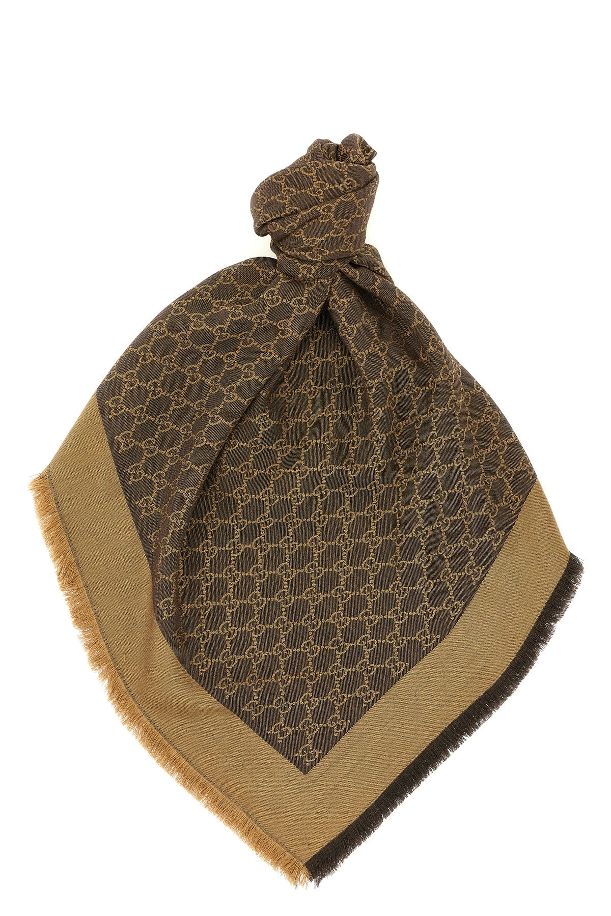 GUCCI OS gg print wool and silk shawl