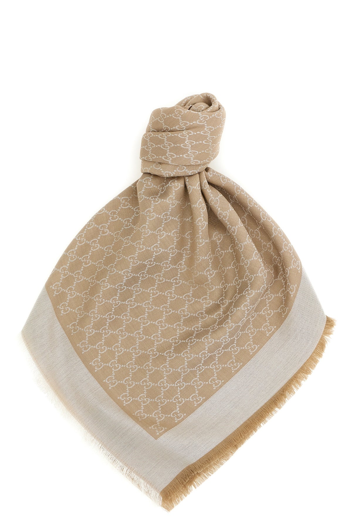 GUCCI OS gg print wool and silk shawl