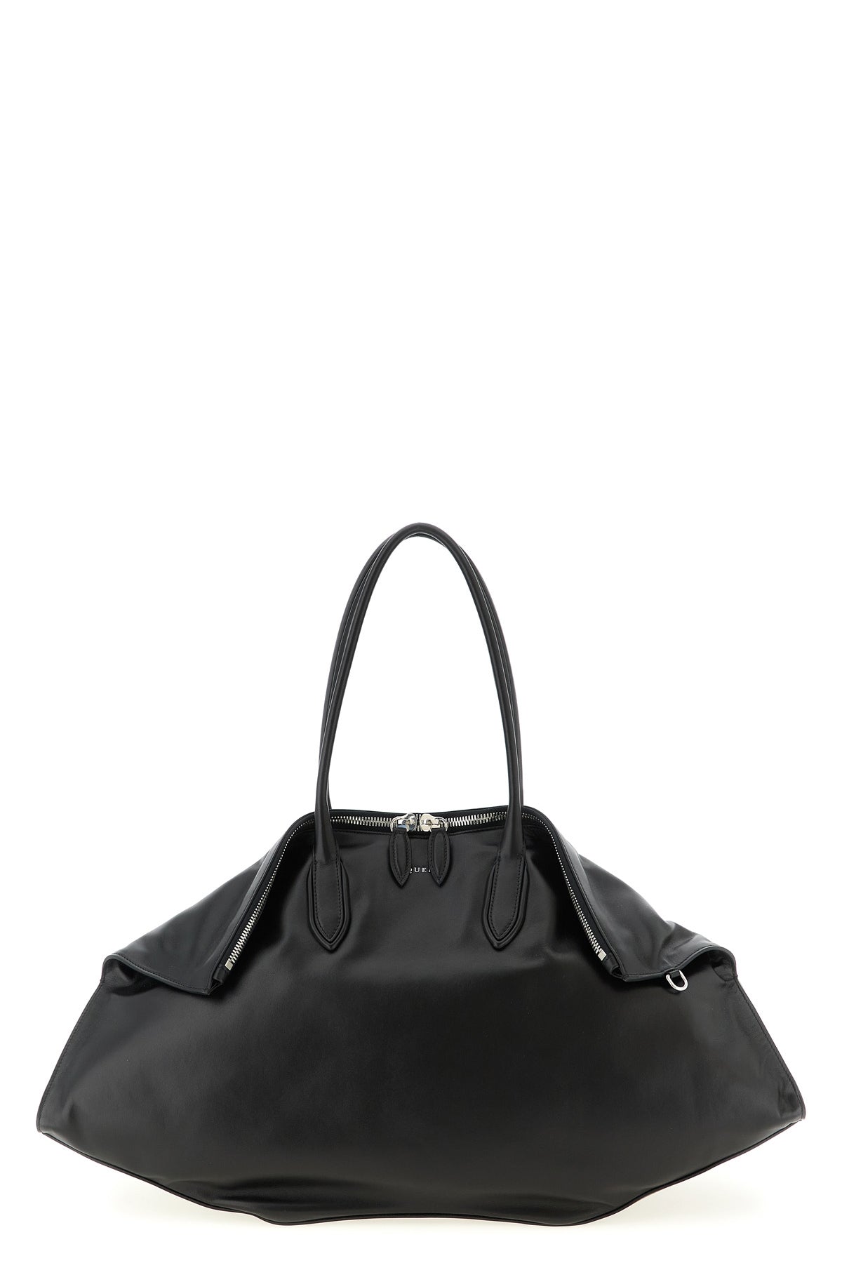 MCQUEEN OS maxi manta shoulder bag in calf leather