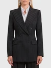 double-breasted chalk stripe jacket