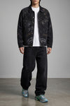 all over washed crayon cotton denim jacket oversize