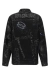 all over washed crayon cotton denim jacket oversize
