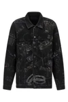 all over washed crayon cotton denim jacket oversize